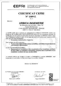 Certificat CEFRI 2018